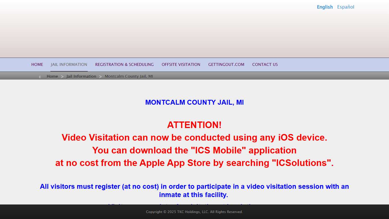 Montcalm County Jail, MI - The Visitor by ICSolutions